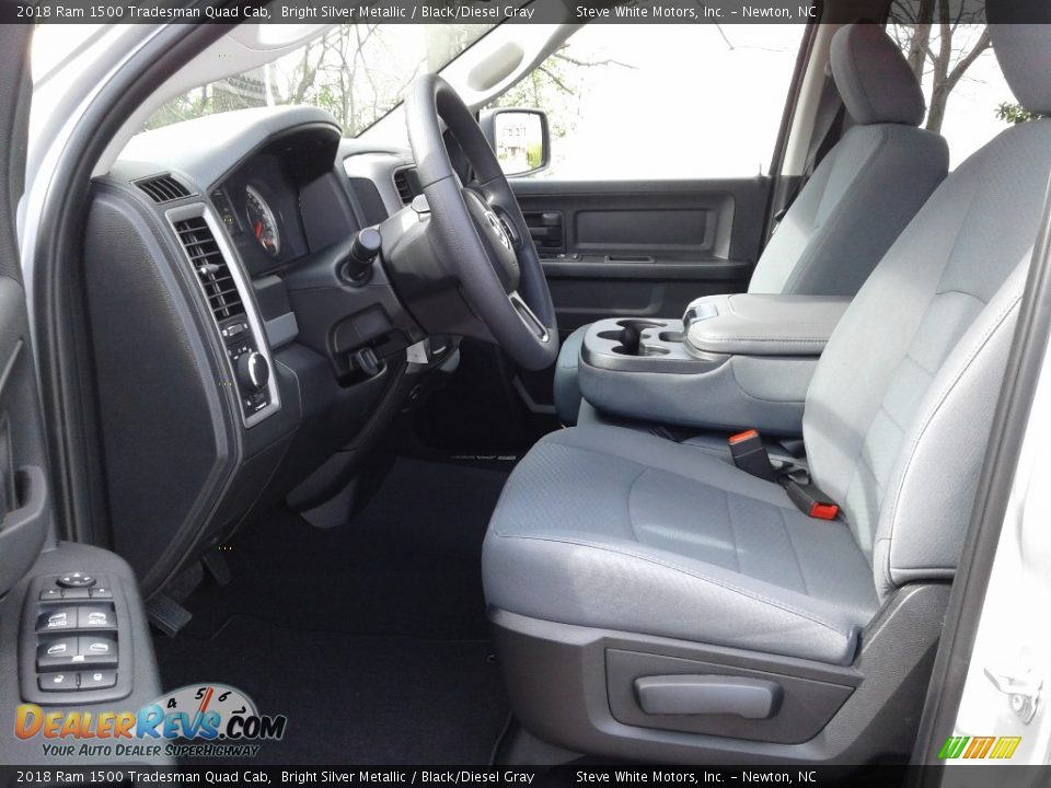 2018 Ram 1500 Tradesman Quad Cab Bright Silver Metallic / Black/Diesel Gray Photo #10