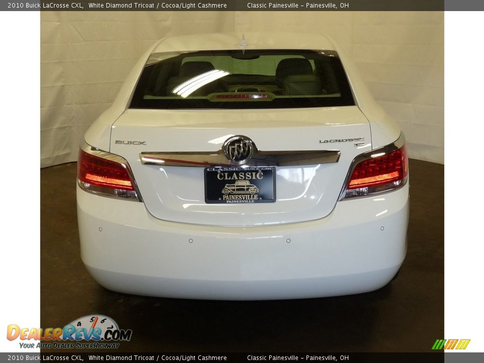 2010 Buick LaCrosse CXL White Diamond Tricoat / Cocoa/Light Cashmere Photo #3