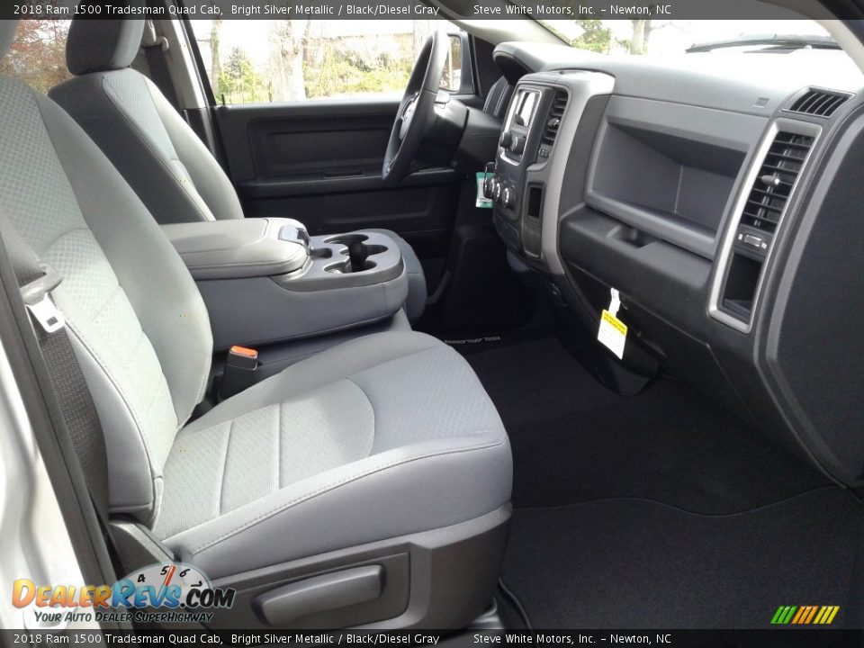 2018 Ram 1500 Tradesman Quad Cab Bright Silver Metallic / Black/Diesel Gray Photo #14