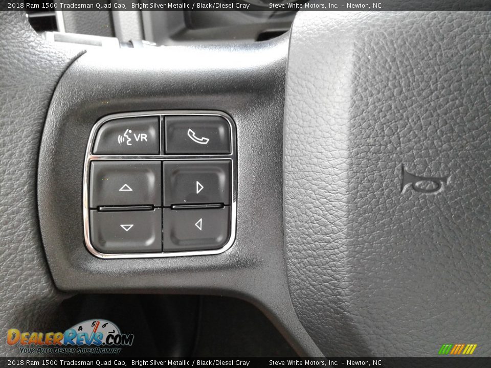 2018 Ram 1500 Tradesman Quad Cab Bright Silver Metallic / Black/Diesel Gray Photo #15