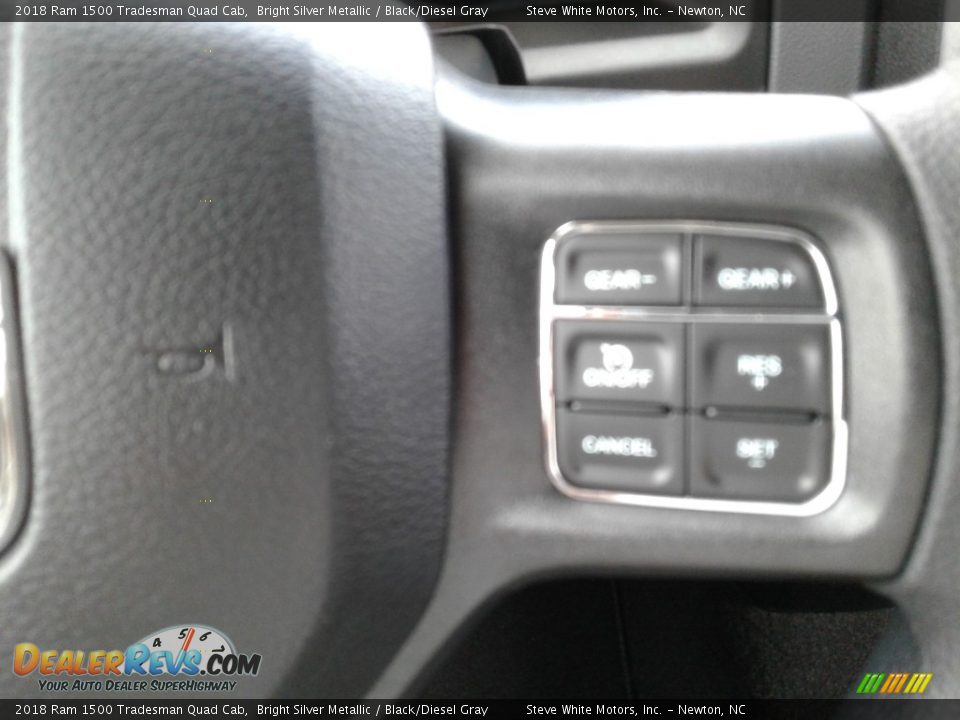 2018 Ram 1500 Tradesman Quad Cab Bright Silver Metallic / Black/Diesel Gray Photo #16