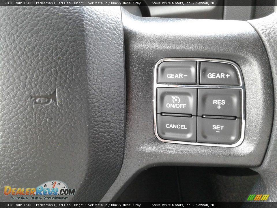 2018 Ram 1500 Tradesman Quad Cab Bright Silver Metallic / Black/Diesel Gray Photo #17