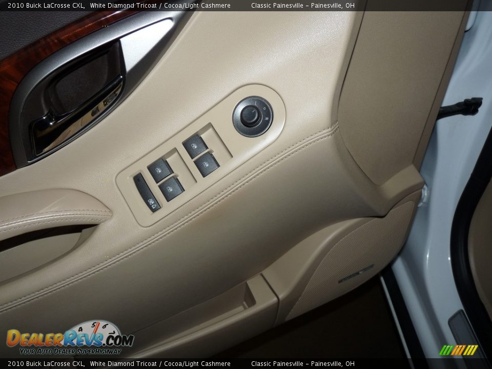 2010 Buick LaCrosse CXL White Diamond Tricoat / Cocoa/Light Cashmere Photo #10