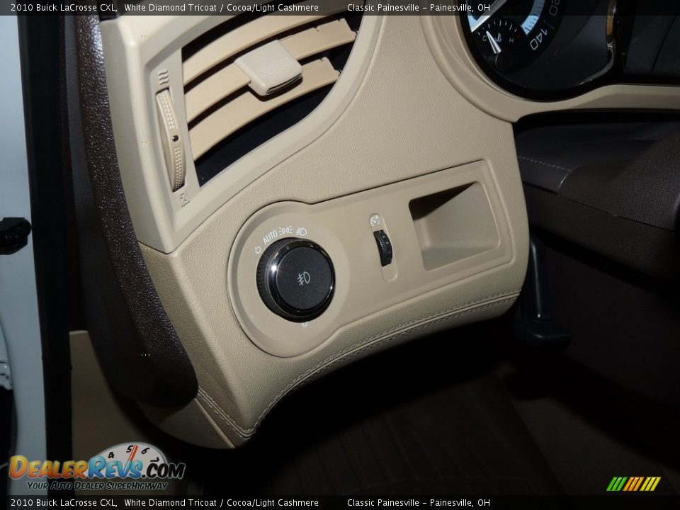 2010 Buick LaCrosse CXL White Diamond Tricoat / Cocoa/Light Cashmere Photo #11