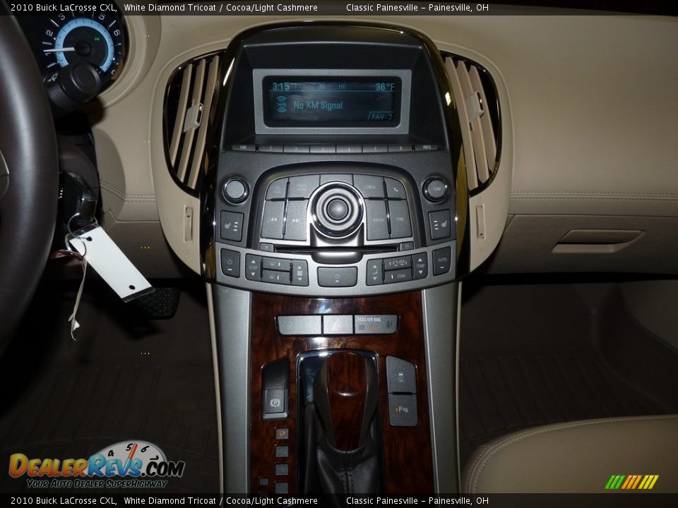 2010 Buick LaCrosse CXL White Diamond Tricoat / Cocoa/Light Cashmere Photo #13