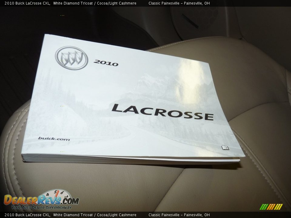 2010 Buick LaCrosse CXL White Diamond Tricoat / Cocoa/Light Cashmere Photo #16