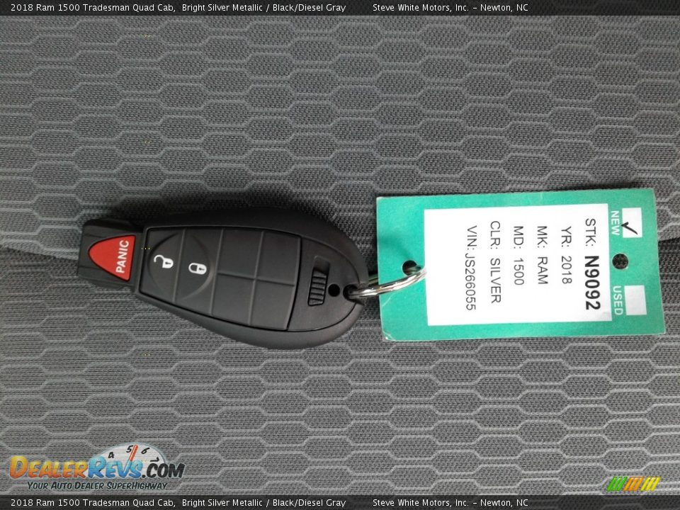 2018 Ram 1500 Tradesman Quad Cab Bright Silver Metallic / Black/Diesel Gray Photo #26