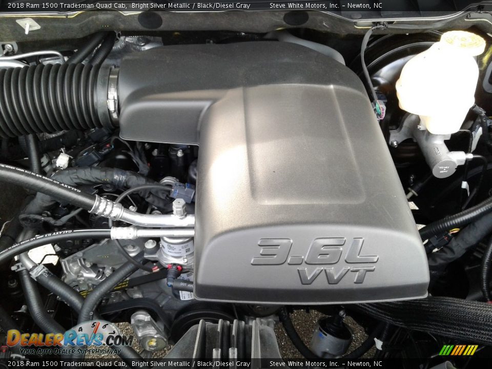 2018 Ram 1500 Tradesman Quad Cab Bright Silver Metallic / Black/Diesel Gray Photo #27