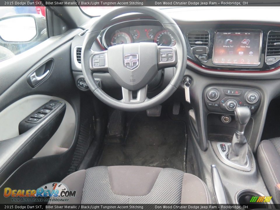 2015 Dodge Dart SXT Billet Silver Metallic / Black/Light Tungsten Accent Stitching Photo #16