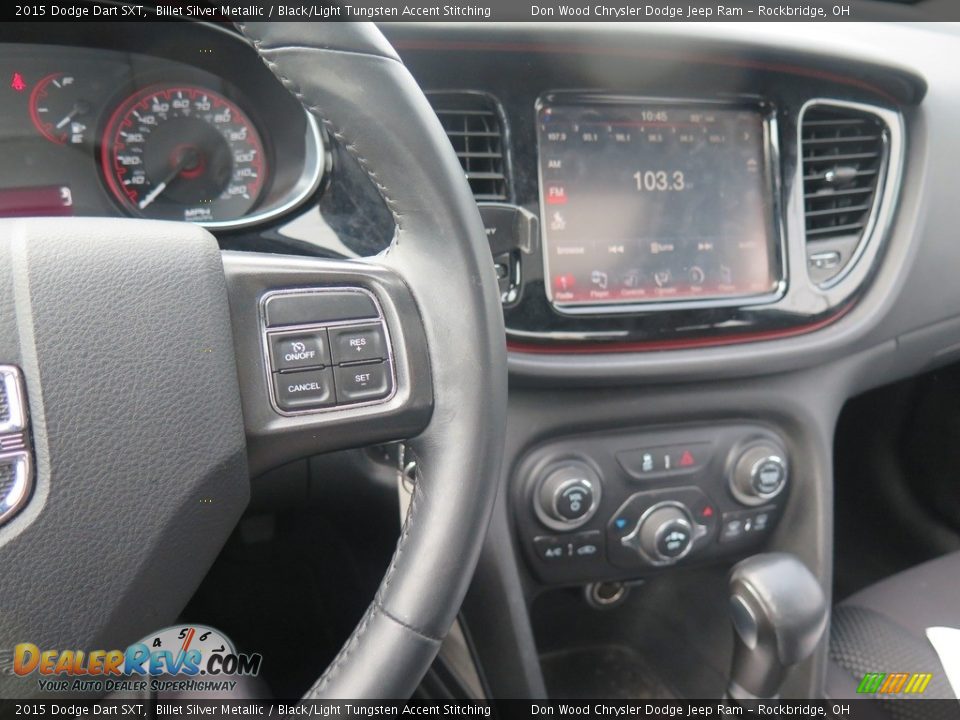 2015 Dodge Dart SXT Billet Silver Metallic / Black/Light Tungsten Accent Stitching Photo #20