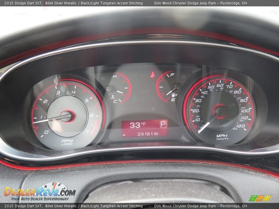 2015 Dodge Dart SXT Billet Silver Metallic / Black/Light Tungsten Accent Stitching Photo #21