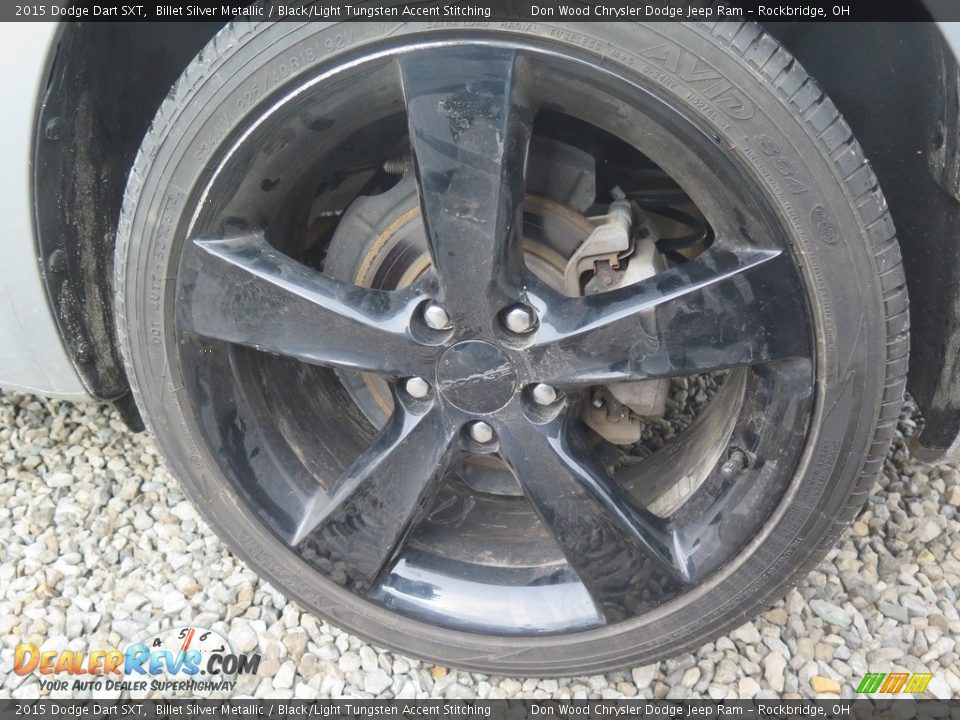 2015 Dodge Dart SXT Billet Silver Metallic / Black/Light Tungsten Accent Stitching Photo #28