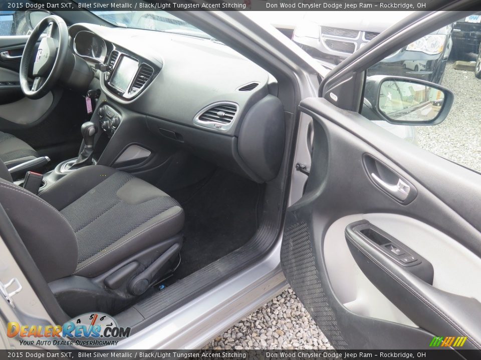 2015 Dodge Dart SXT Billet Silver Metallic / Black/Light Tungsten Accent Stitching Photo #34