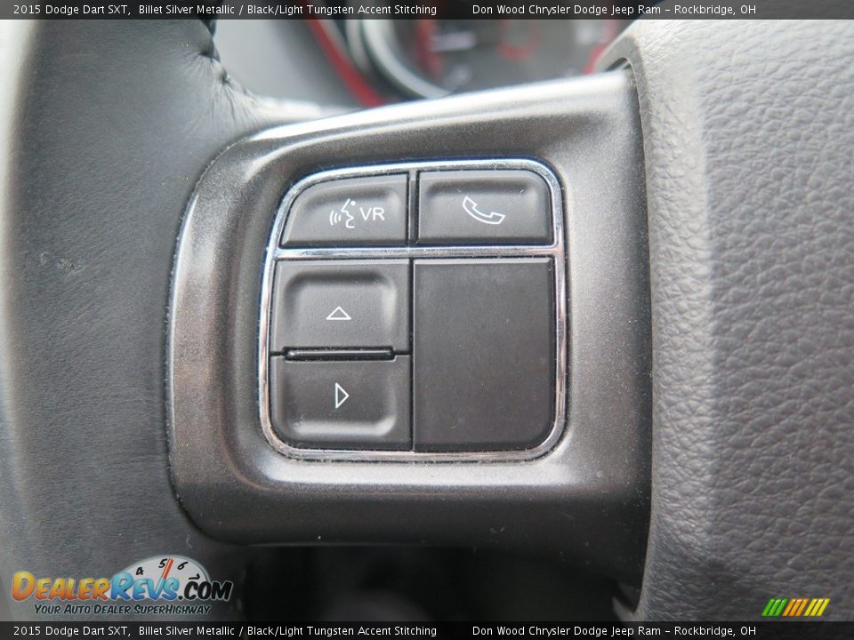 2015 Dodge Dart SXT Billet Silver Metallic / Black/Light Tungsten Accent Stitching Photo #36