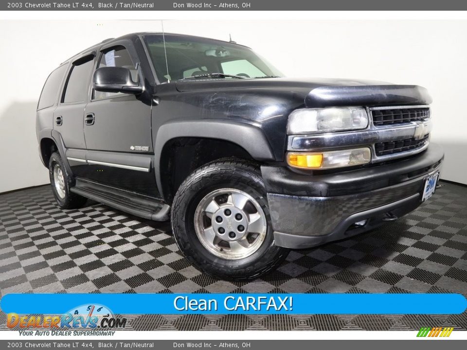 2003 Chevrolet Tahoe LT 4x4 Black / Tan/Neutral Photo #1