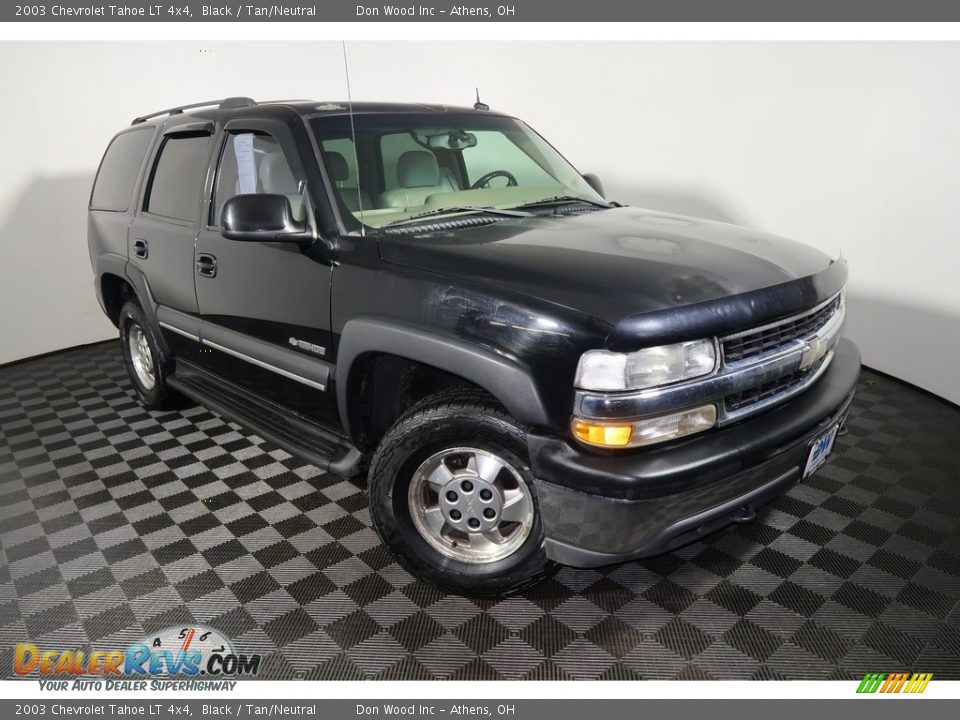 2003 Chevrolet Tahoe LT 4x4 Black / Tan/Neutral Photo #4