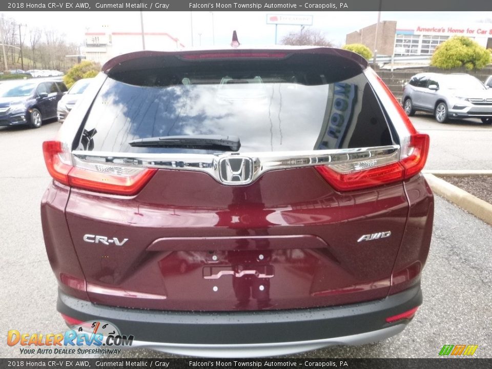 2018 Honda CR-V EX AWD Gunmetal Metallic / Gray Photo #3