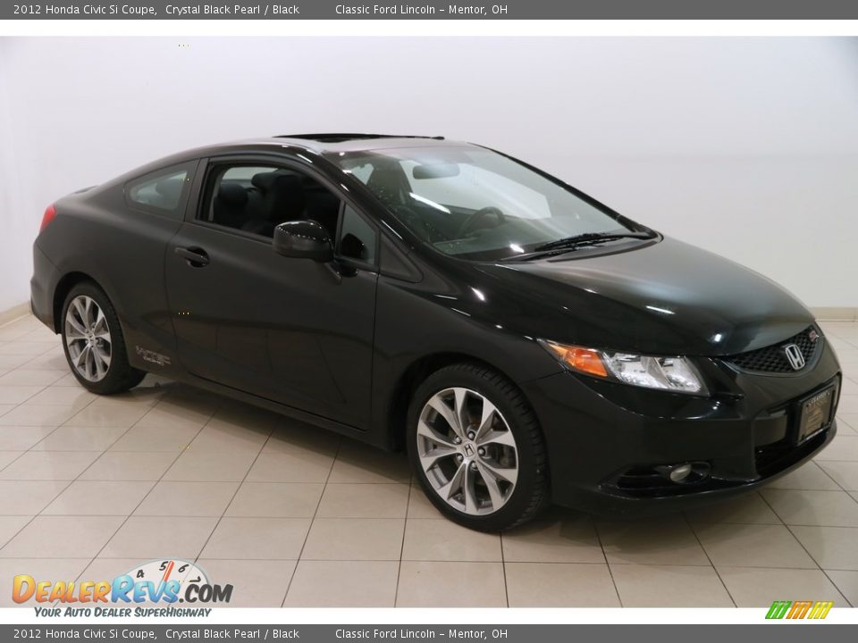2012 Honda Civic Si Coupe Crystal Black Pearl / Black Photo #1