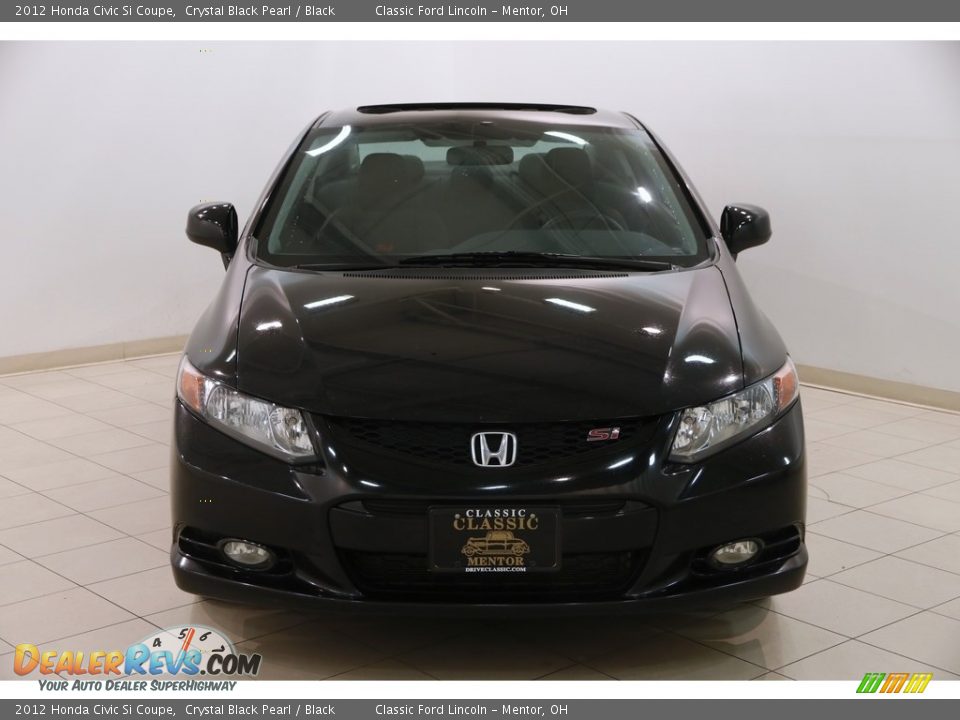 2012 Honda Civic Si Coupe Crystal Black Pearl / Black Photo #2