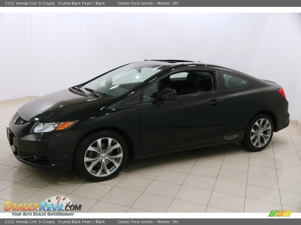 2012 Honda Civic Si Coupe Crystal Black Pearl / Black Photo #3
