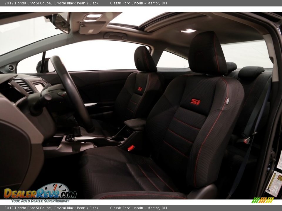 2012 Honda Civic Si Coupe Crystal Black Pearl / Black Photo #5
