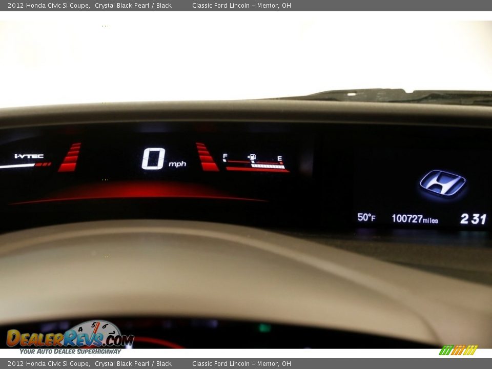 2012 Honda Civic Si Coupe Crystal Black Pearl / Black Photo #8