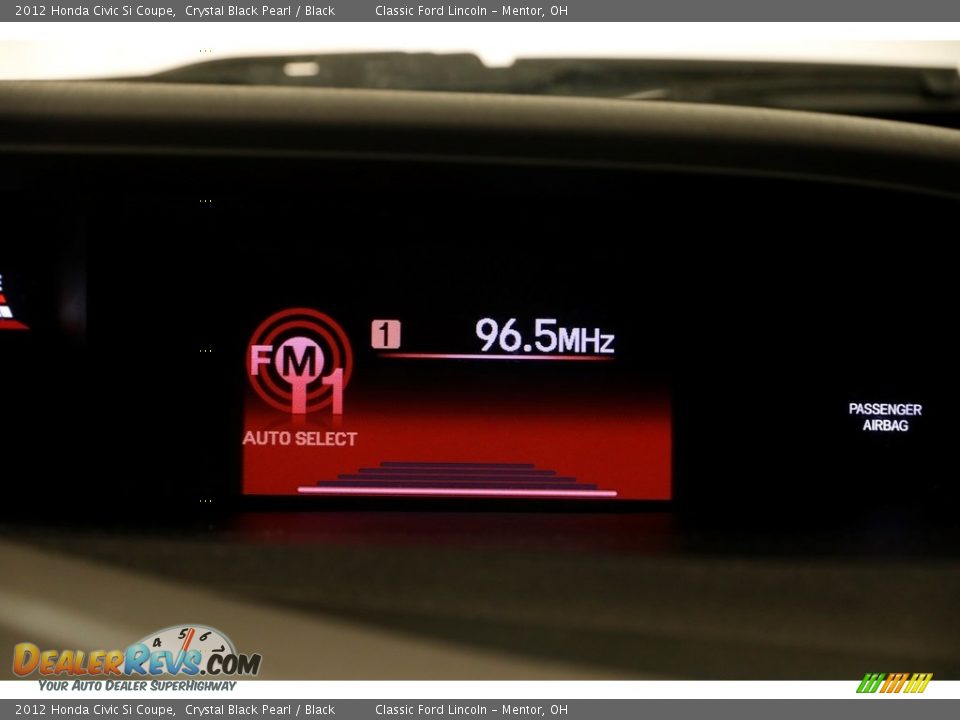 2012 Honda Civic Si Coupe Crystal Black Pearl / Black Photo #10