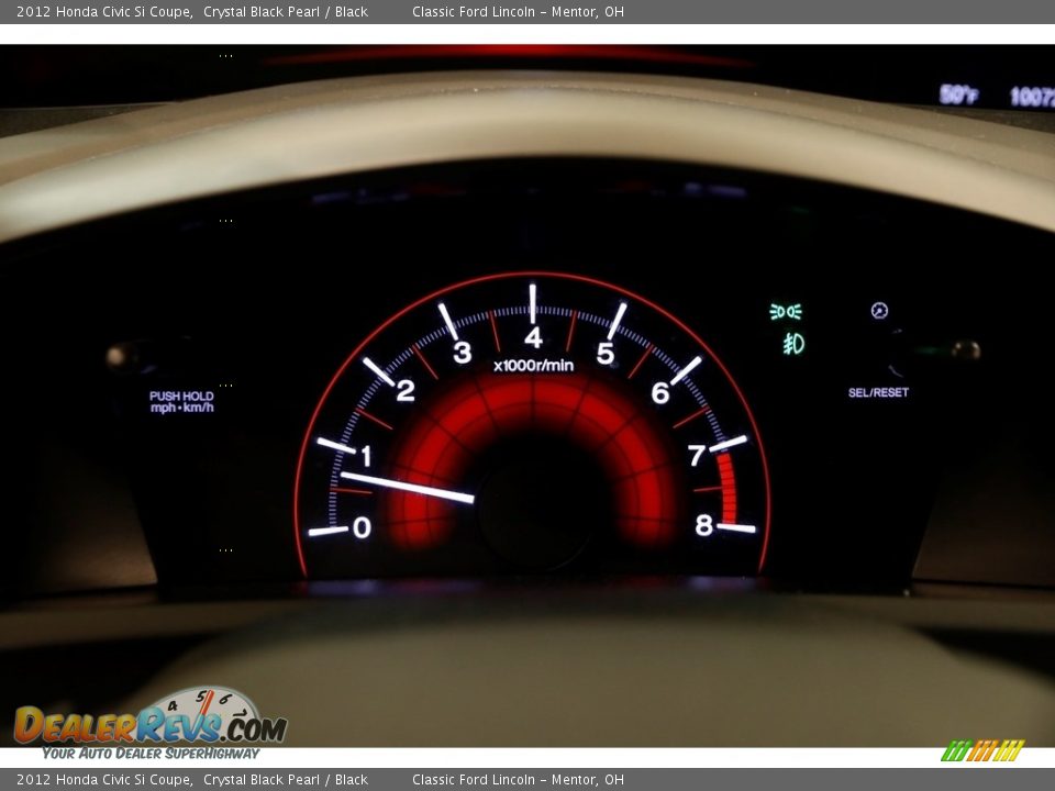 2012 Honda Civic Si Coupe Crystal Black Pearl / Black Photo #12