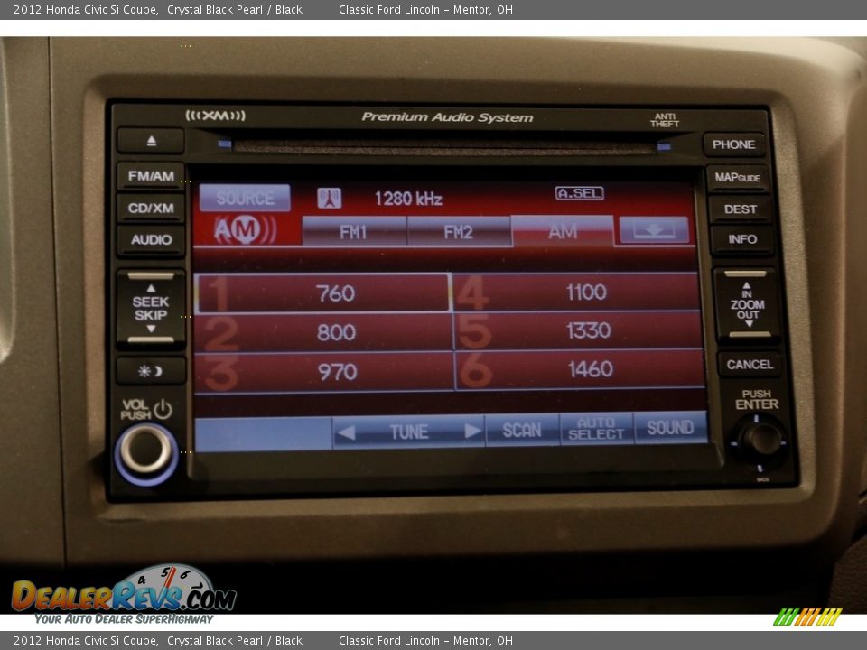 2012 Honda Civic Si Coupe Crystal Black Pearl / Black Photo #15