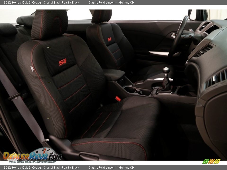 2012 Honda Civic Si Coupe Crystal Black Pearl / Black Photo #17