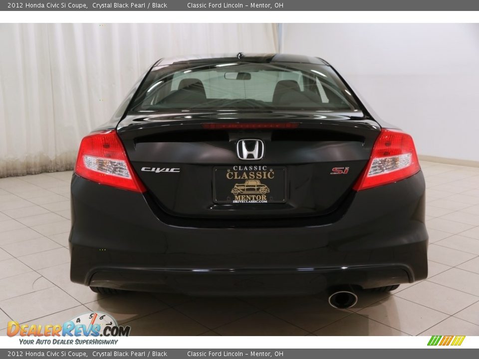 2012 Honda Civic Si Coupe Crystal Black Pearl / Black Photo #22