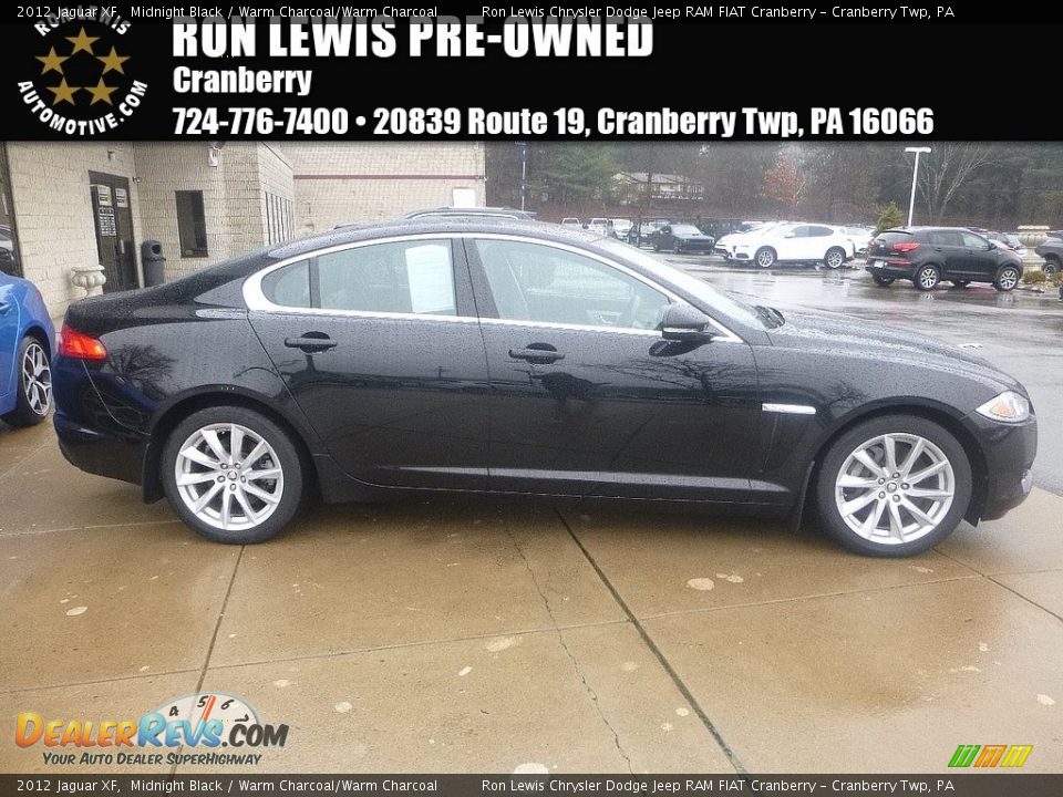 2012 Jaguar XF Midnight Black / Warm Charcoal/Warm Charcoal Photo #1