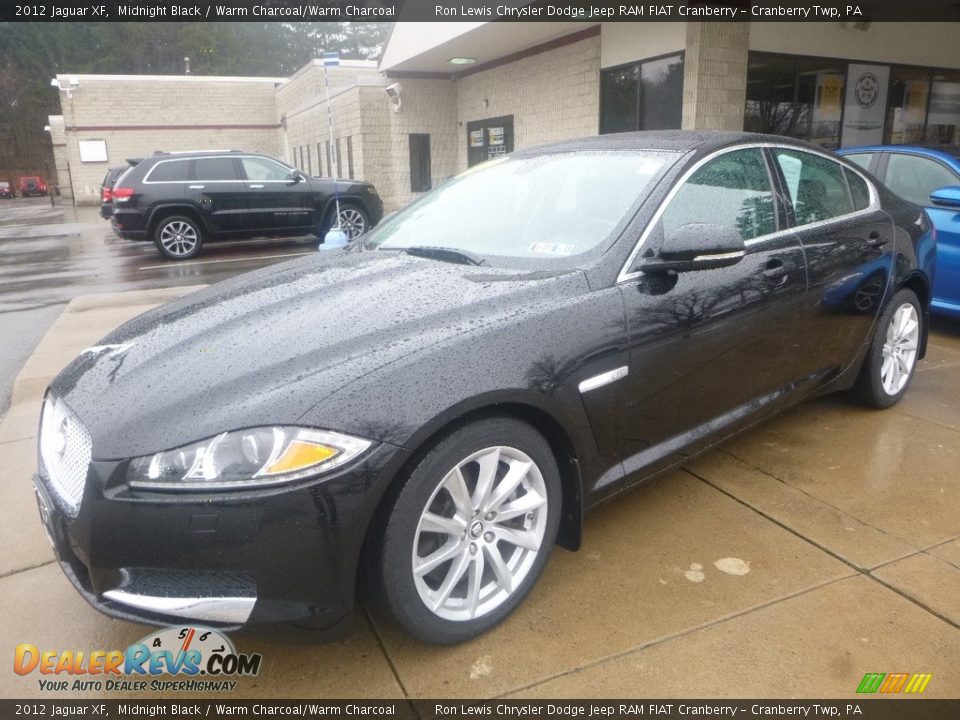 2012 Jaguar XF Midnight Black / Warm Charcoal/Warm Charcoal Photo #2