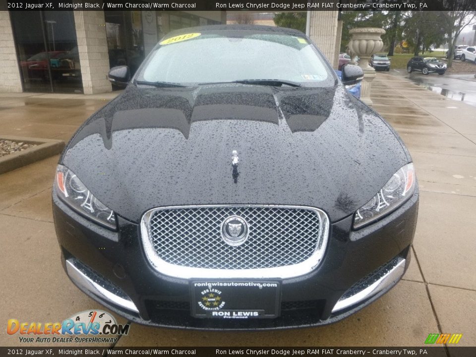 2012 Jaguar XF Midnight Black / Warm Charcoal/Warm Charcoal Photo #12