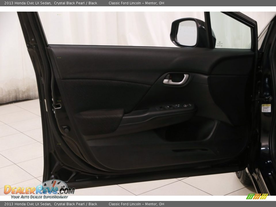 2013 Honda Civic LX Sedan Crystal Black Pearl / Black Photo #4