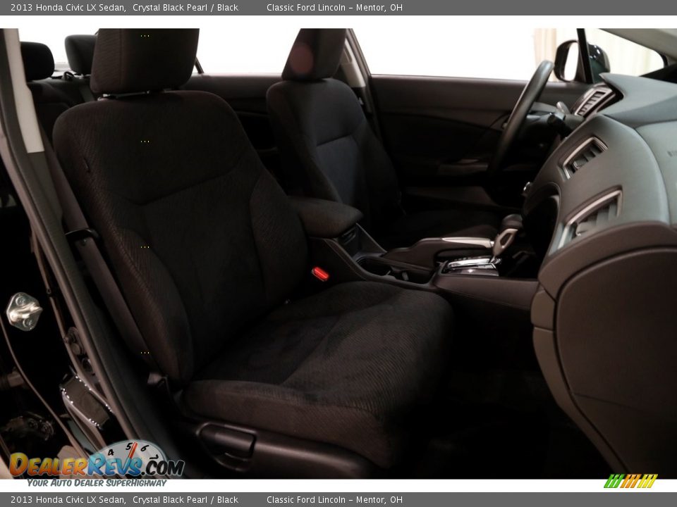 2013 Honda Civic LX Sedan Crystal Black Pearl / Black Photo #16