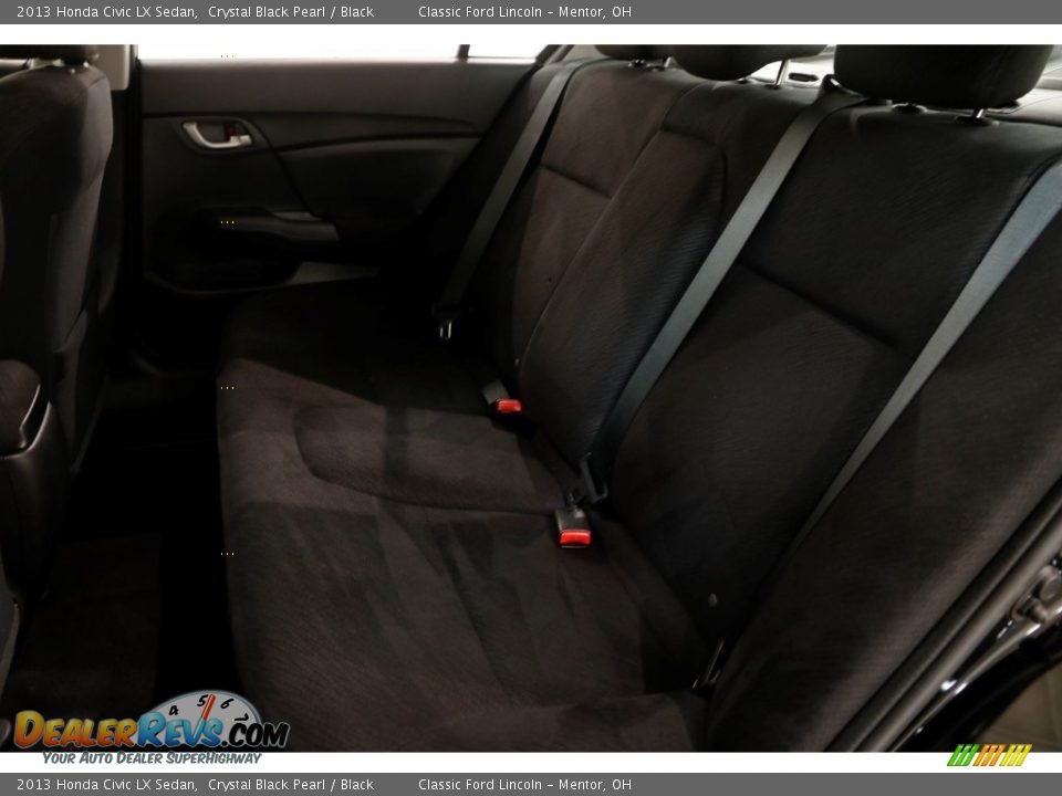 2013 Honda Civic LX Sedan Crystal Black Pearl / Black Photo #18