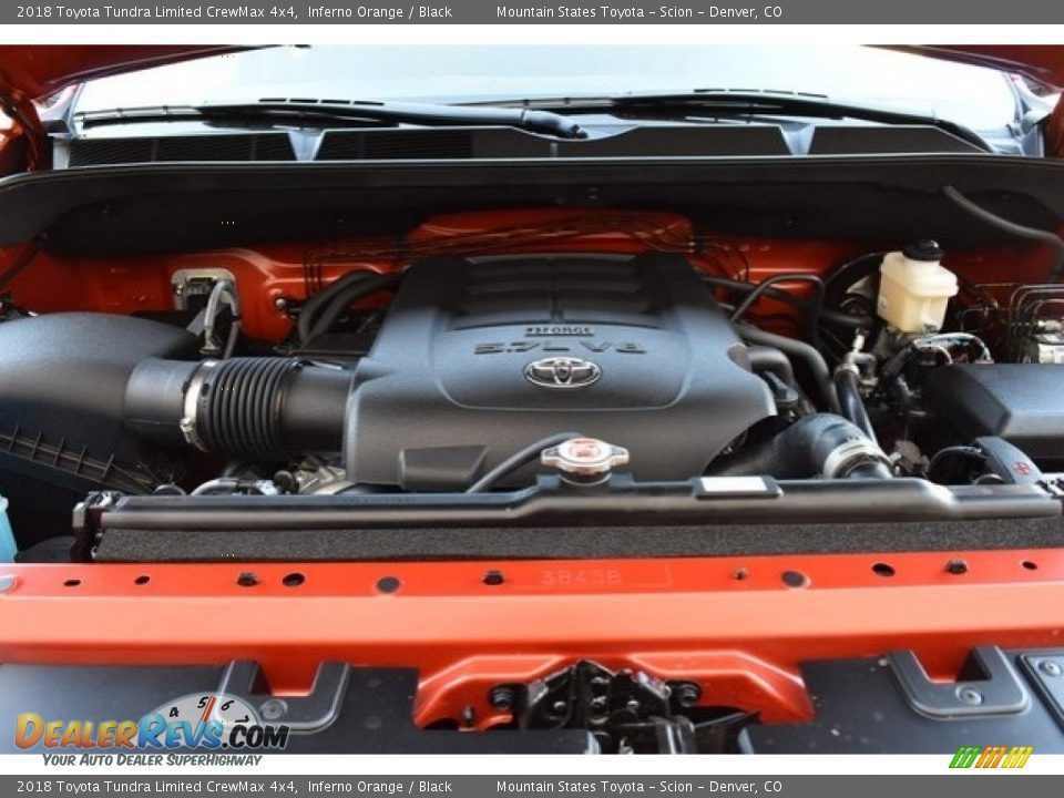 2018 Toyota Tundra Limited CrewMax 4x4 Inferno Orange / Black Photo #25