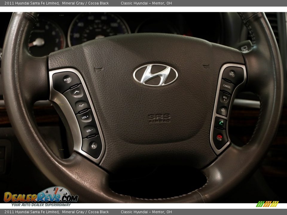 2011 Hyundai Santa Fe Limited Mineral Gray / Cocoa Black Photo #6