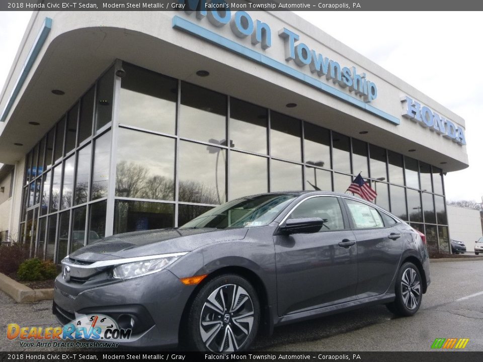 2018 Honda Civic EX-T Sedan Modern Steel Metallic / Gray Photo #1