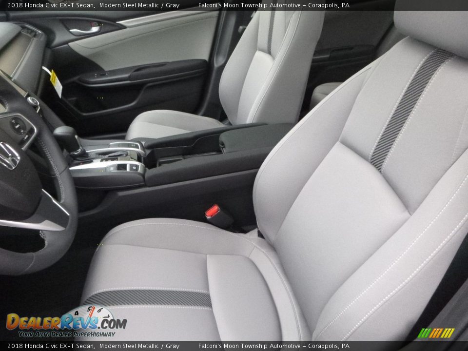 2018 Honda Civic EX-T Sedan Modern Steel Metallic / Gray Photo #8