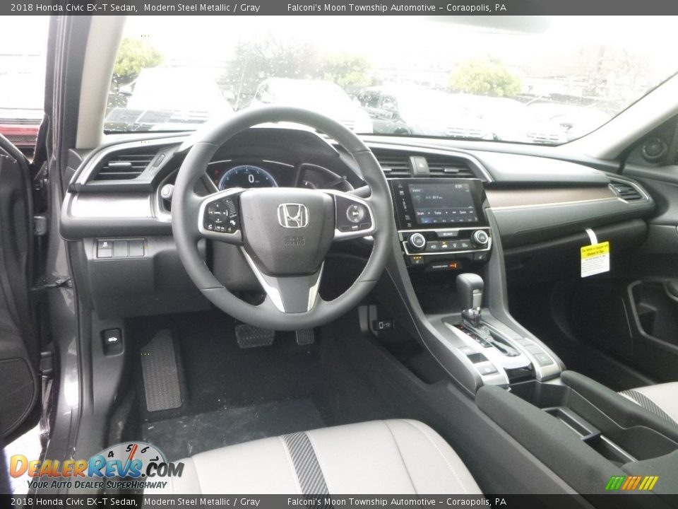 2018 Honda Civic EX-T Sedan Modern Steel Metallic / Gray Photo #10