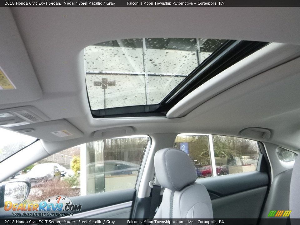 2018 Honda Civic EX-T Sedan Modern Steel Metallic / Gray Photo #13