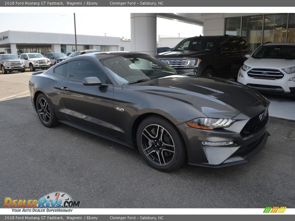 Front 3/4 View of 2018 Ford Mustang GT Fastback Photo #1
