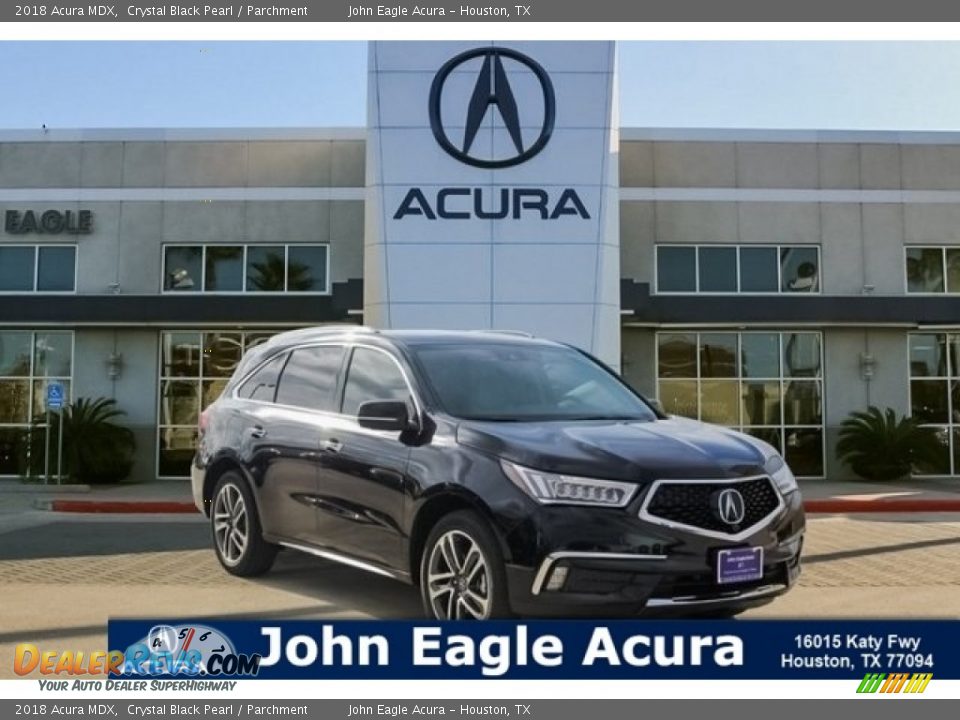 2018 Acura MDX Crystal Black Pearl / Parchment Photo #1