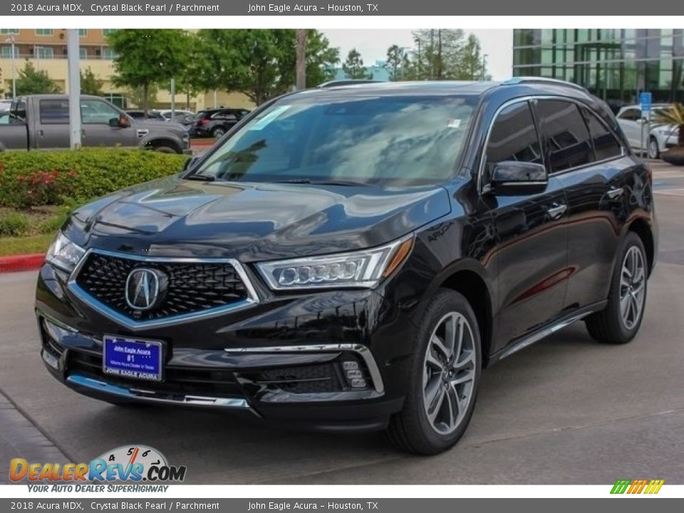 2018 Acura MDX Crystal Black Pearl / Parchment Photo #3