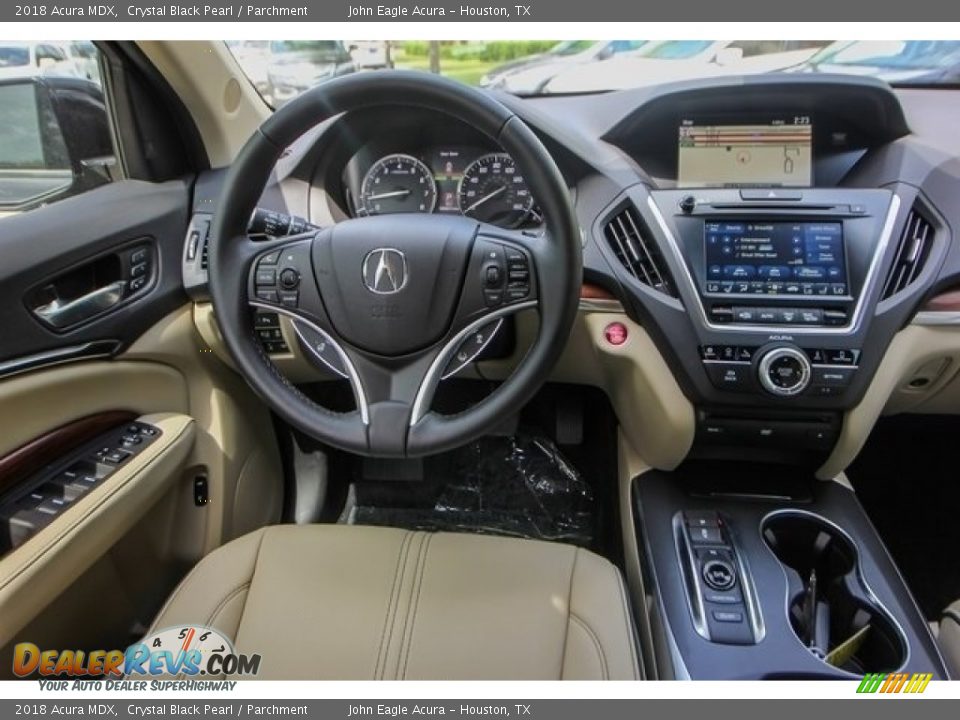 2018 Acura MDX Crystal Black Pearl / Parchment Photo #28