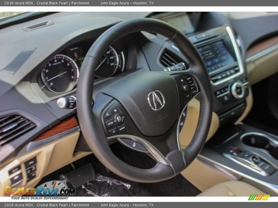 2018 Acura MDX Crystal Black Pearl / Parchment Photo #34