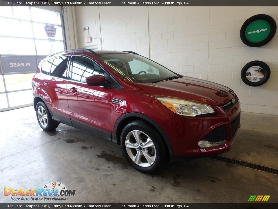 2016 Ford Escape SE 4WD Ruby Red Metallic / Charcoal Black Photo #1