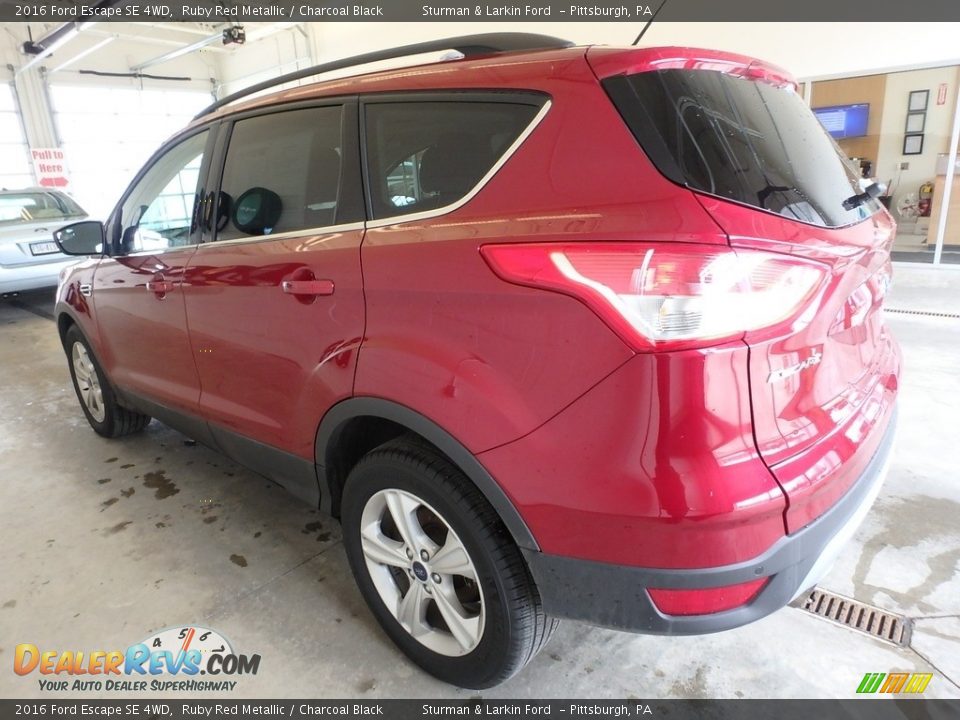2016 Ford Escape SE 4WD Ruby Red Metallic / Charcoal Black Photo #4